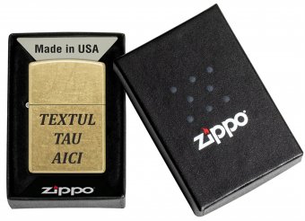 Bricheta personalizata Zippo Aurie - Textul tau aici