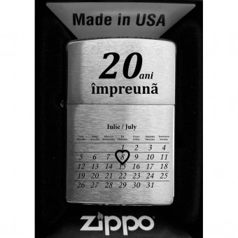 Bricheta Zippo Perzonalizata-20 ani impreuna