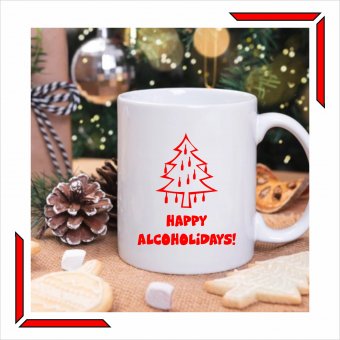 Cana personalizata-Happy Alcoholidays