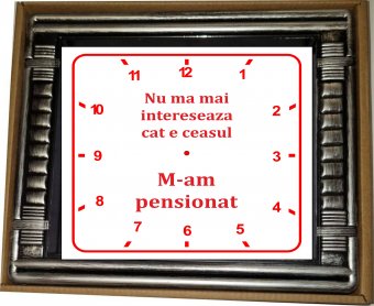 Ceas de perete personalizat - pensionare