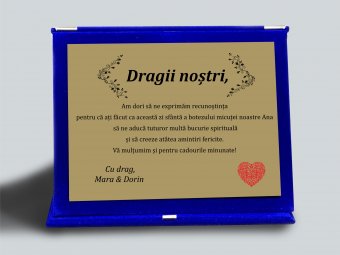 Mapa catifea cu trepied personalizata-Dragii Nostri