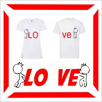 Set Tricou Personalizat- cuplu Love