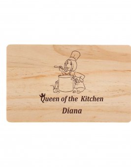 Tocator lemn personalizat-Queen of the kitchen