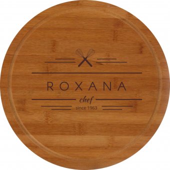 Tocator rotund lemn personalizat -Roxana Chef