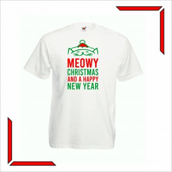 Tricou Personalizat Craciun -  Meowy Christmas 