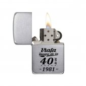 Bricheta Zippo Personalizata -VIata incepe la 40 de ani