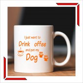 Cana personalizata - Drink coffee with my dog