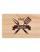 Tocator lemn personalizat-Chef Andrei