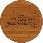 Tocator rotund lemn personalizat -made in Lavinia's kitchen